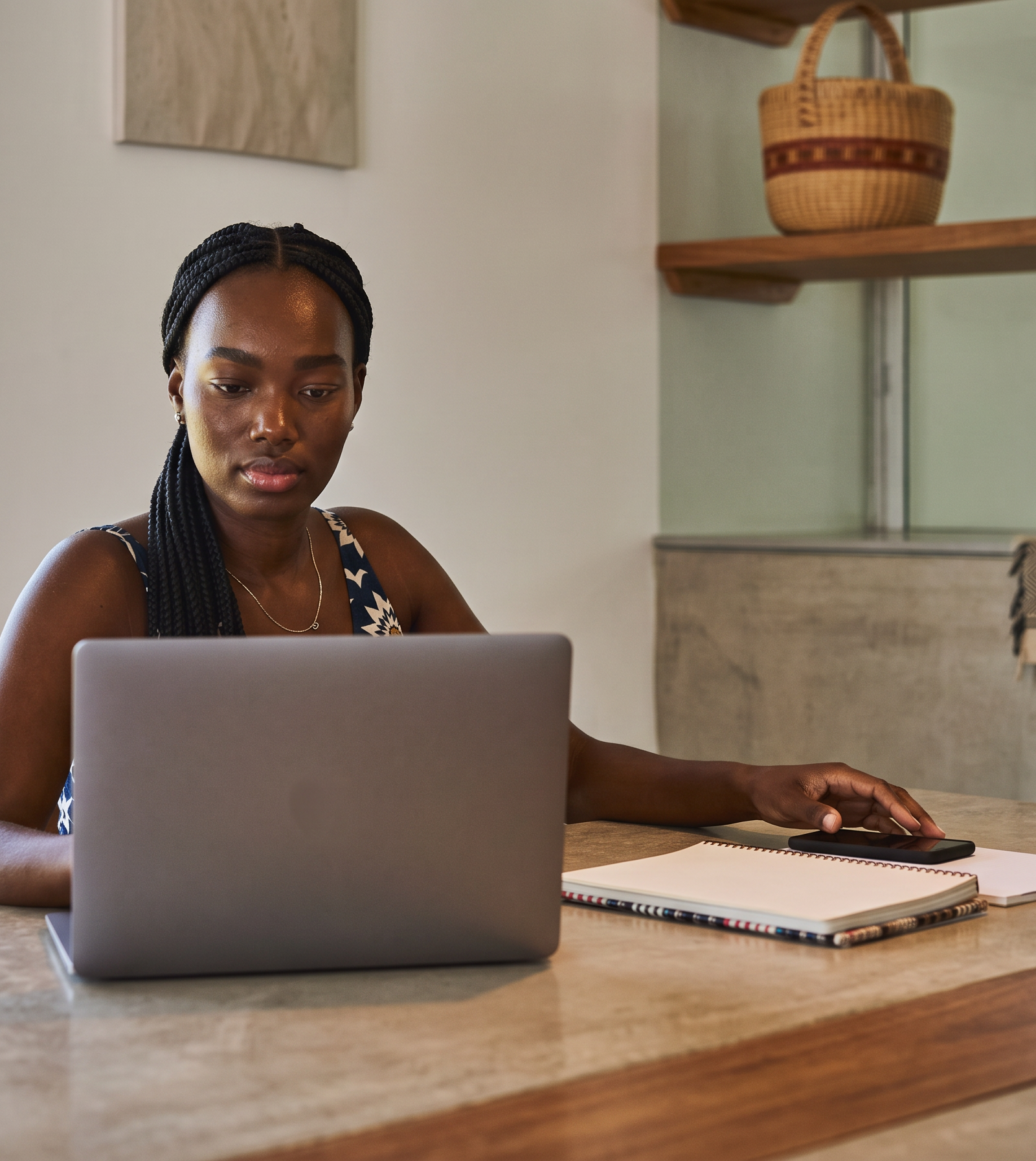 Entrepreneur running her business with FexBase OS